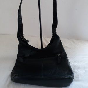 Tignanello Black Leather Overshoulder Bag
